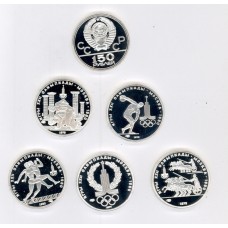 Олимпиада 80 набор 5 монет 150рублей пруф